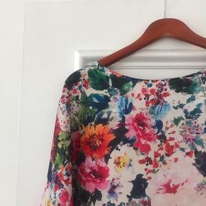 Watercolor floral tunic dress